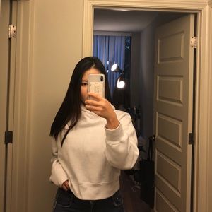 White hoodie from zara